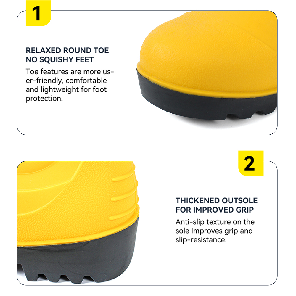 RAIN BOOTS_YL1834-Yellow + Black - Image 4