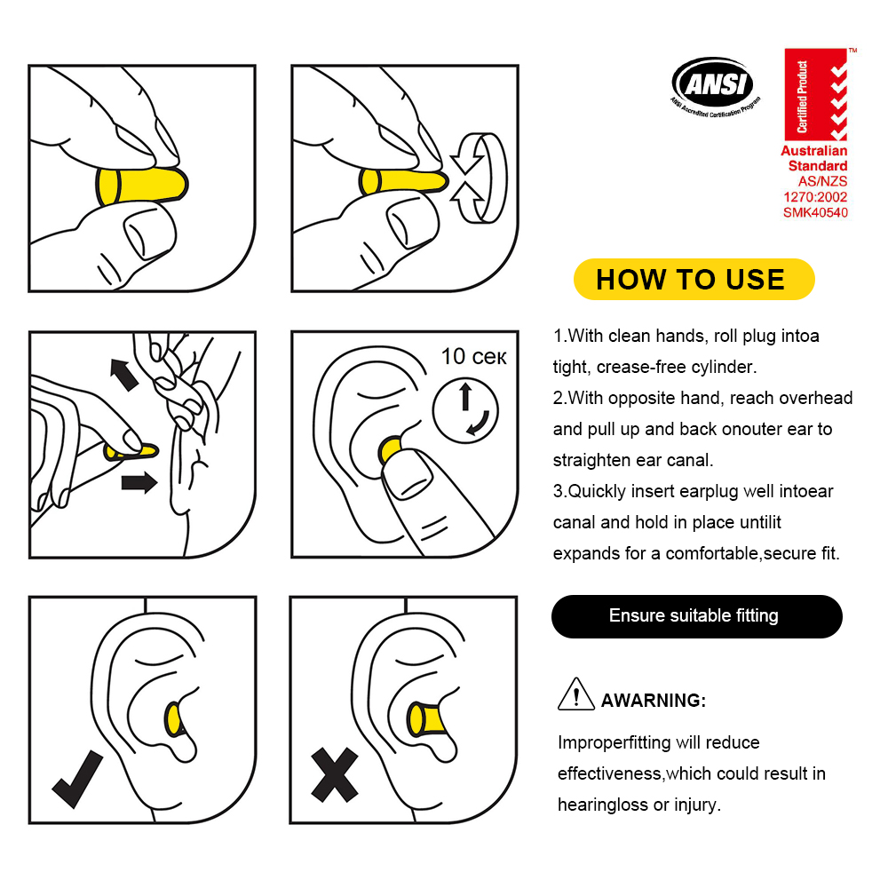 Soft Foam MushRoom Earplugs_YL1654 - Image 3