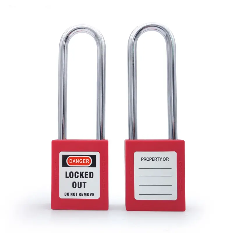 QVAND M-G76 Long Steel Shackle Safety Lockout Tagout LOTO Padlocks